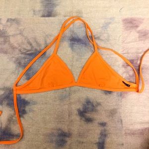 Jolyn Clothing Citrus Triangle Tieback Top